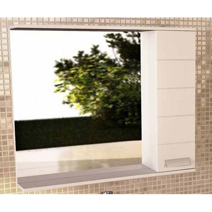 Зеркало-шкаф для ванной "Модена-90" 78,6 х 90 х 15,4 см, белое 