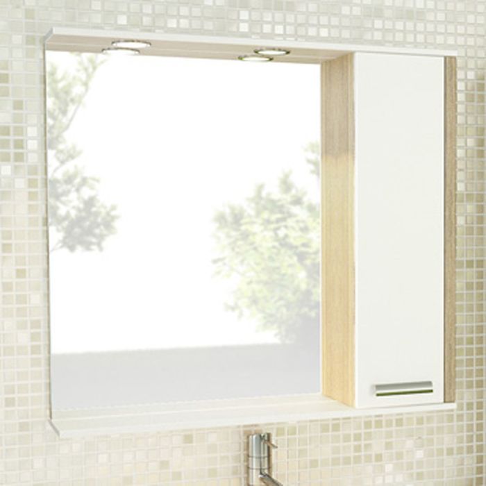 Зеркало-шкаф для ванной "Тулуза-90" 83,2 х 90 х 15,5 см, цвет сосна лоредо 