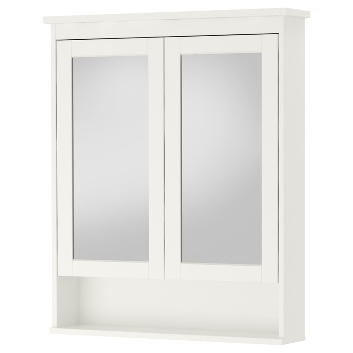 Зеркальный шкаф ХЕМНЭС 2 дверцы, белый 