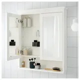 Зеркальный шкаф ХЕМНЭС 2 дверцы, белый  - фото 3