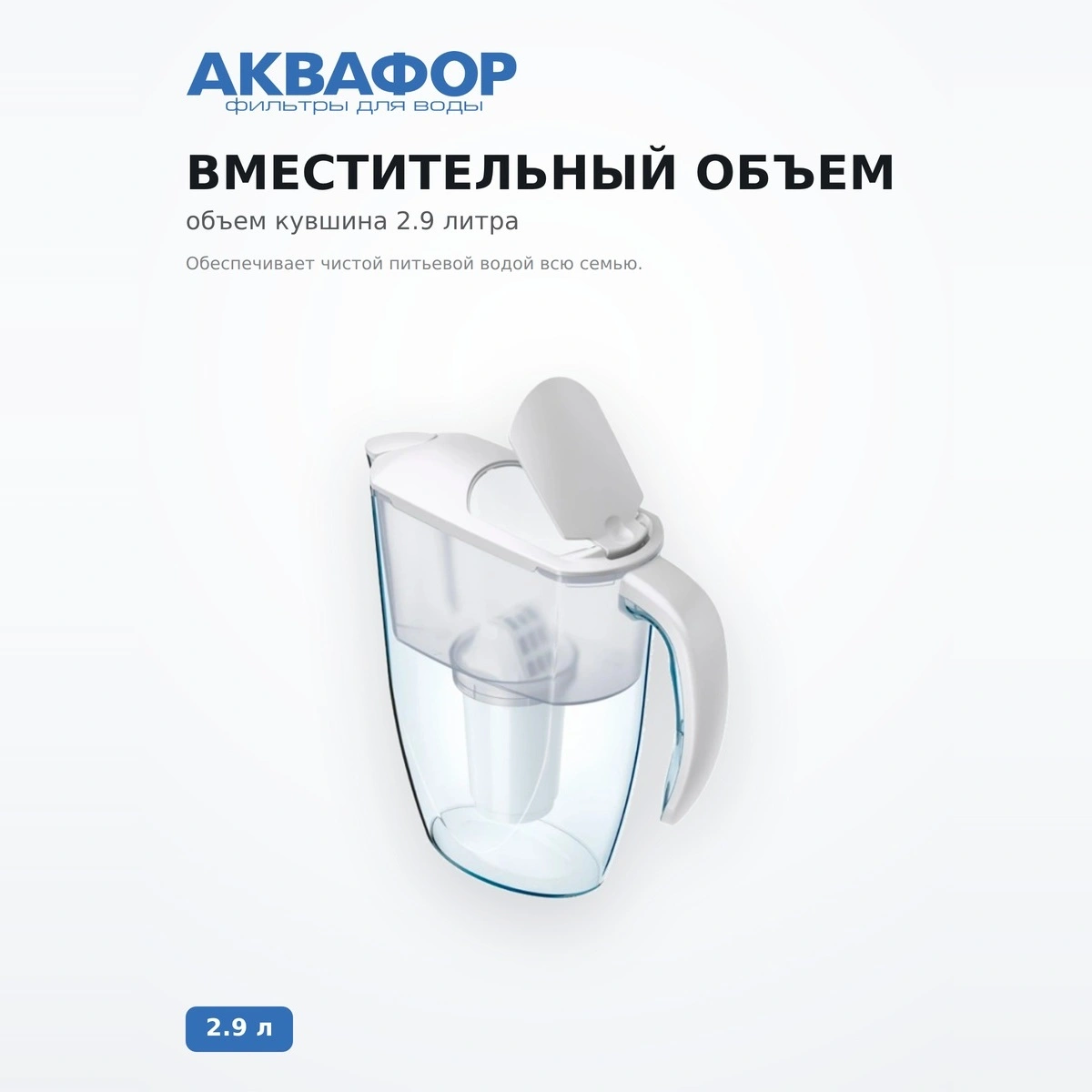 Кувшин Аквафор Смайл Белый - фото 4