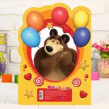 Открытка-гигант "С Днем Рождения!", Маша и Медведь, шары  - фото 3