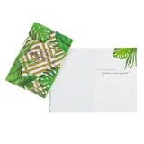 Открытка "В День Рождения!" глиттер, листья 