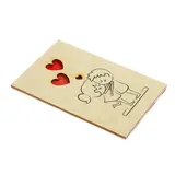 Открытка деревянная "Мальчик и девочка"  - фото 3