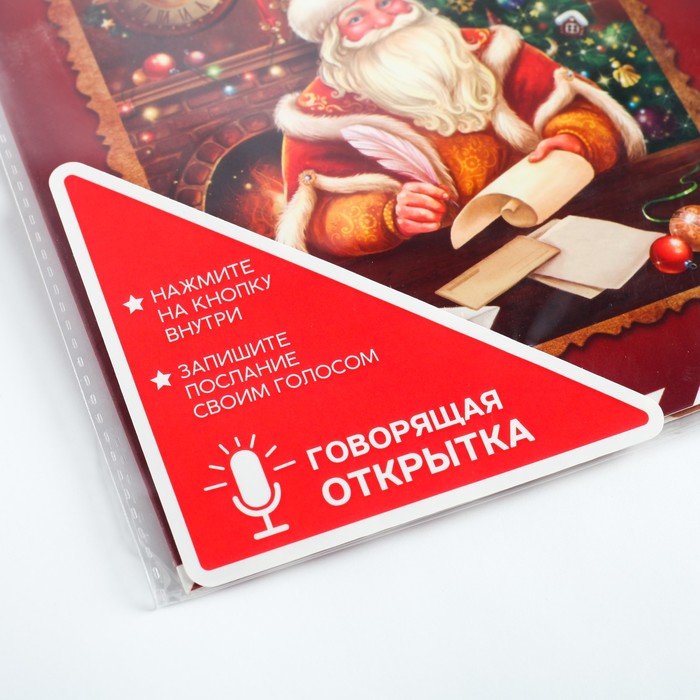 Говорящая открытка «Письмо Деду Морозу», 15 × 21 см, запись 30 сек. 
