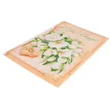 Открытка "С Днём Свадьбы!" глиттер, накладной элемент, белые цветы, кольца, А4  - фото 2