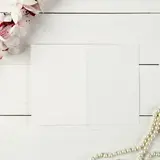 Открытка "Поздравляем!" ручная работа, цветы  - фото 3