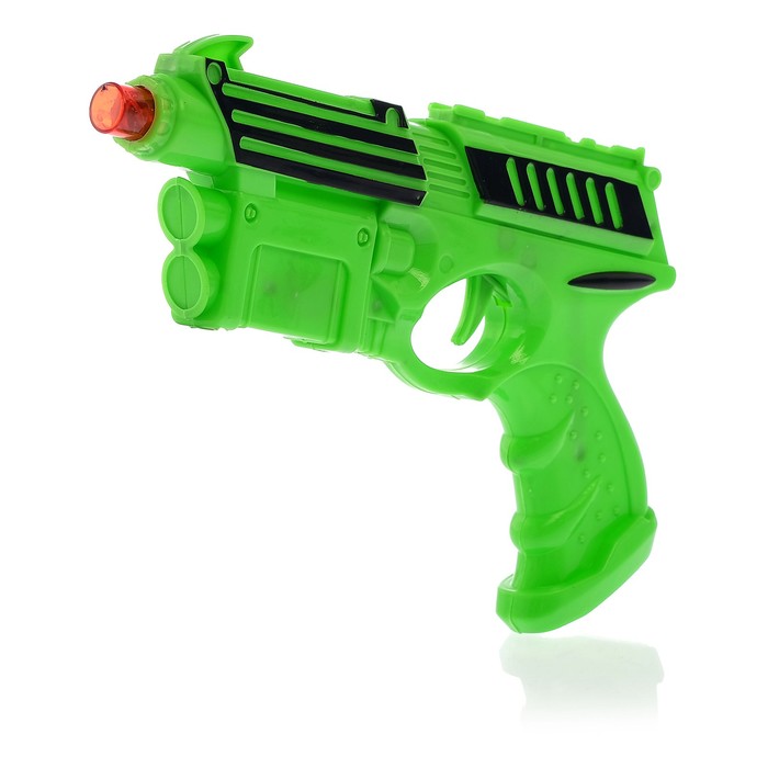 Пистолет «Супер пушка», световые и звуковые эффекты, работает от батареек, цвета МИКС 