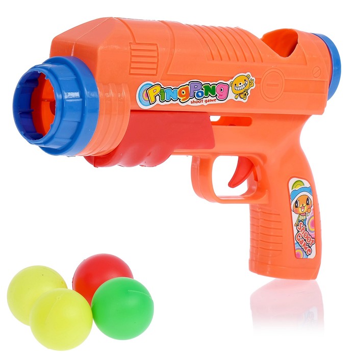 Пистолет «Пинг понг», стреляет шариками, цвета МИКС 