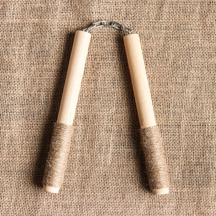 Сувенир деревянный "Нунчаки", 25 см, массив бука 