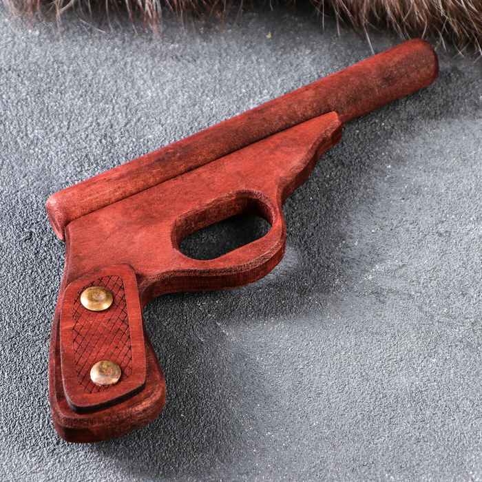 Сувенир деревянный "Пистолет полицейский", 25 см, массив бука 
