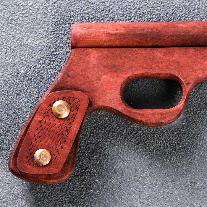Сувенир деревянный "Пистолет полицейский", 25 см, массив бука 