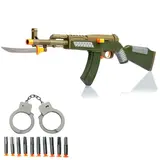 Набор военного «Задержание», наручники, автомат, стреляет присосками 