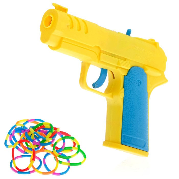 Пистолет «Крутое лассо», стреляет резиночками, цвета МИКС 