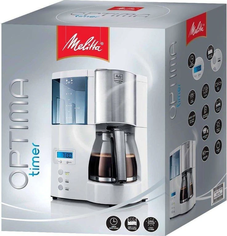 Кофеварка Melitta Optima Timer 100801 EU White - фото 3