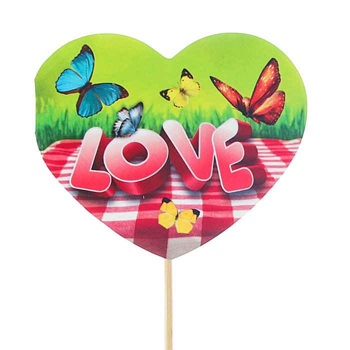 Топпер - открытка "LOVE" бабочки 
