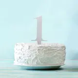 Топпер "1", акрил, зеркальный 