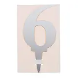 Топпер "6", акрил, зеркальный  - фото 2