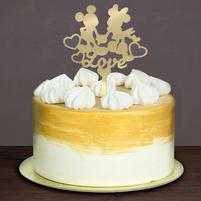 Топпер в торт "Love" Микки Маус и его друзья, с набором свечей, 12 шт. 