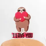 Топпер на торт 14,5x8 "Влюблённый ленивец"  - фото 5