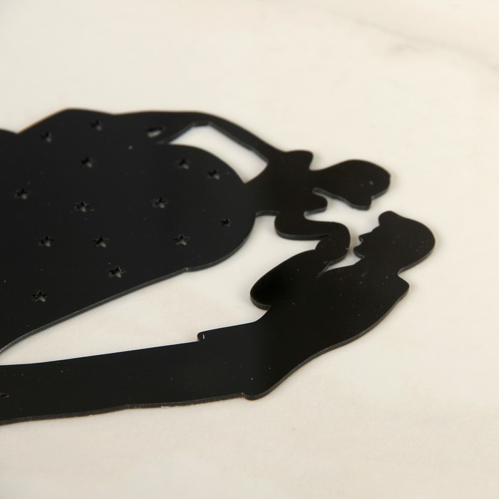 Топпер на торт 13×18 "Знакомство с принцем", цвет чёрный 