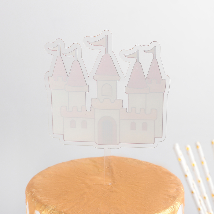 Топпер на торт 16,5х11,5 "Сказочный замок" 