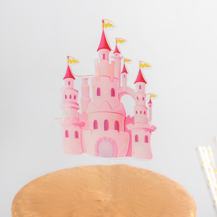 Топпер на торт 16,8х8,9 "Замок принцессы" 