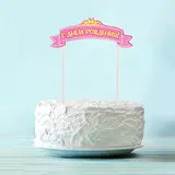 Топпер в торт "С Днём рождения", принцесса 