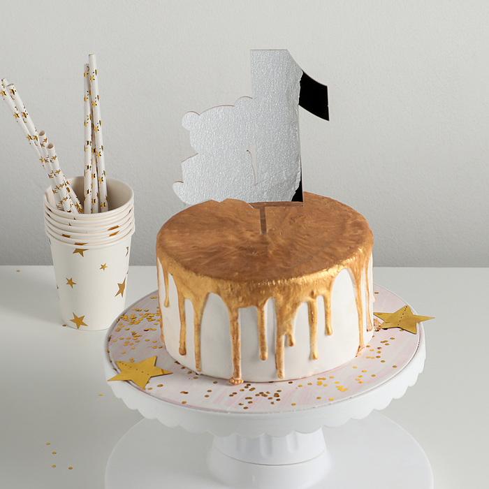 Топпер тортқа арналған "Бір жыл", 16×11 см 