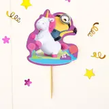 Топпер в торт "Мой единорог", Гадкий Я + наклейки  - фото 2