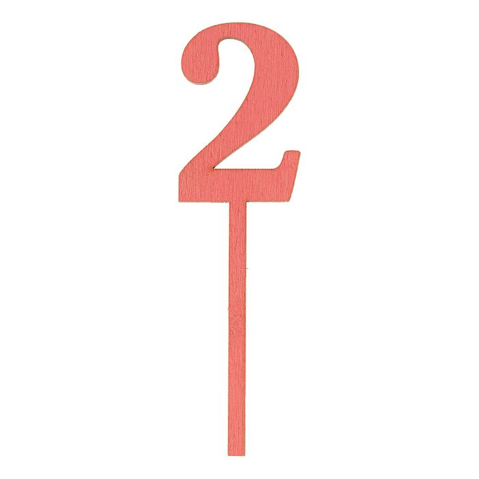 Топпер Цифра 2, розовый 