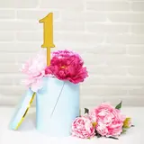 Топпер Цифра 1, желтый 