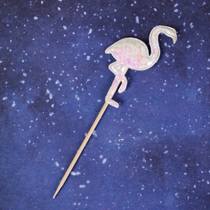 Топпер "Фламинго" с пайетками, цвета МИКС 