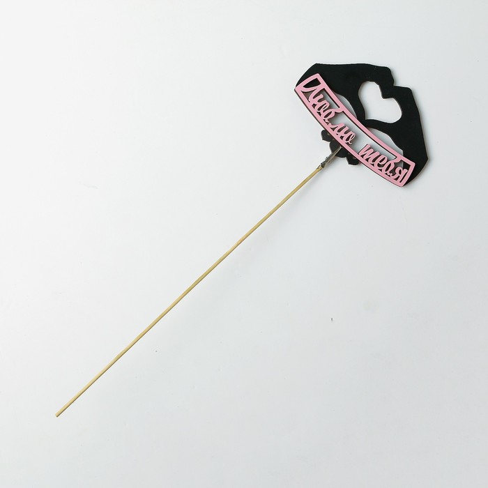 Топпер-магнит "Мен сені сүйемін" қысқышы бар шпажка, қаптамада, қызғылт, 12,5×8,5 см 