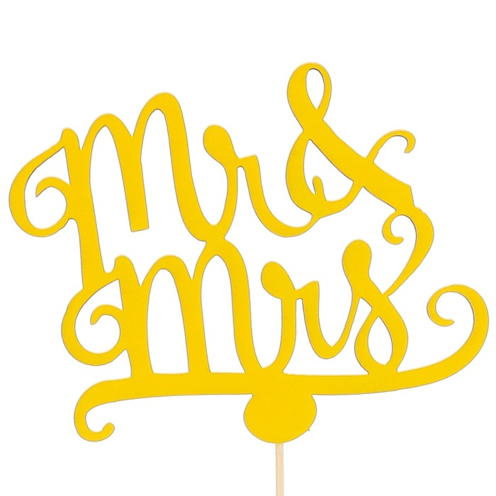 Топпер «Mr&Mrs», жёлтый, 11х9 