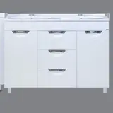 Тумба с раковиной Misty «София 120», 3 ящика, цвет белая эмаль 