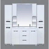 Тумба с раковиной Misty «София 120», 3 ящика, цвет белая эмаль  - фото 2