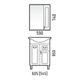 Тумба "Элегия Ретро 60 Z1"Бронза с раковиной "ЭЛЕГИЯ 60" Rosa  - фото 2
