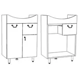 Тумба "Элегия Ретро 60 Z1"Бронза с раковиной "ЭЛЕГИЯ 60" Rosa  - фото 3