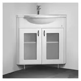 Тумба с раковиной «Аквалина-60», угловая со стеклом 