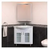 Тумба с раковиной «Аквалина-60», угловая со стеклом  - фото 3