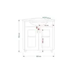 Тумба с раковиной «Аквалина-60», угловая со стеклом  - фото 4