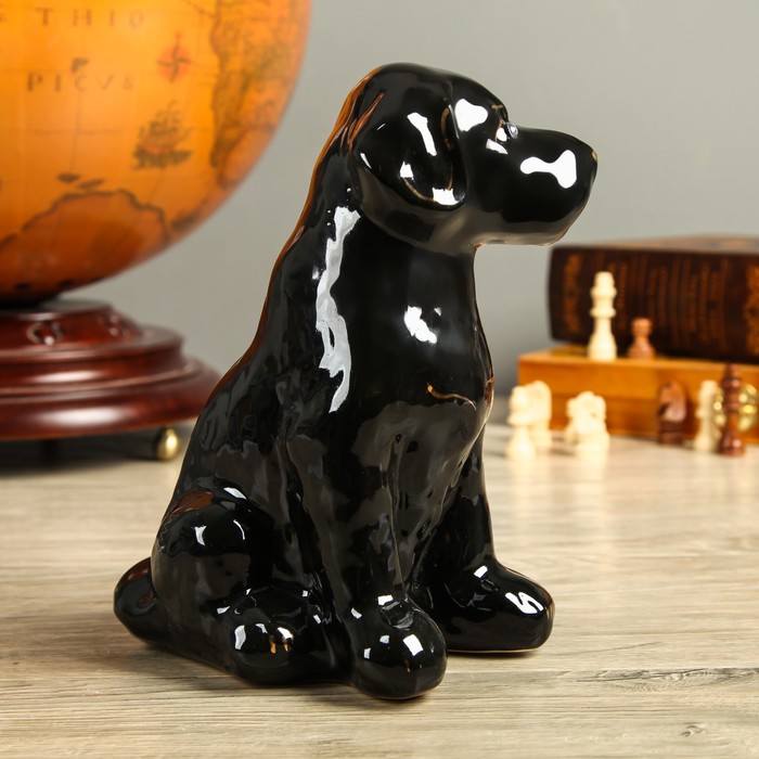 Фигура садовая "Собака Бобик" чёрный 