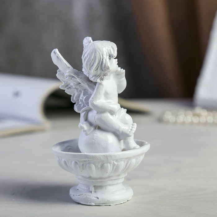 Сувенир полистоун "Белоснежный ангел в фонтане" МИКС 12,7х7х7 см 