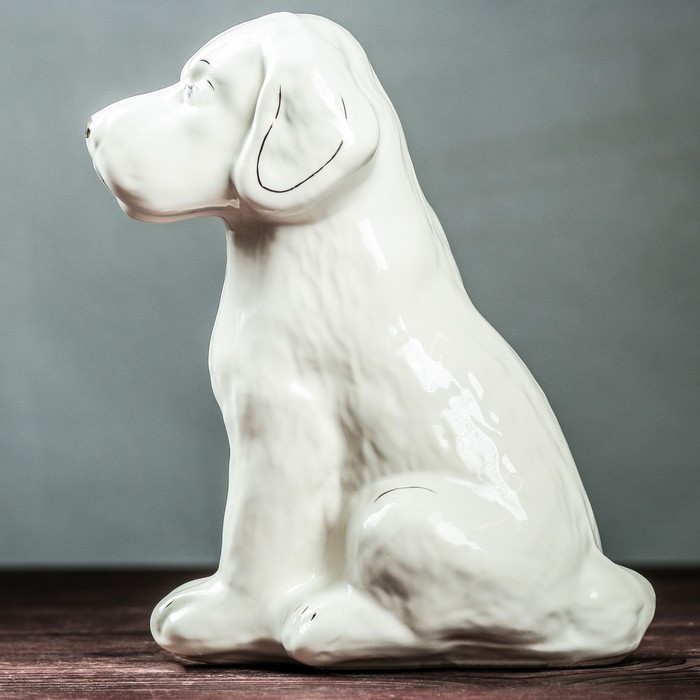Фигура садовая "Собака Бобик" белый 