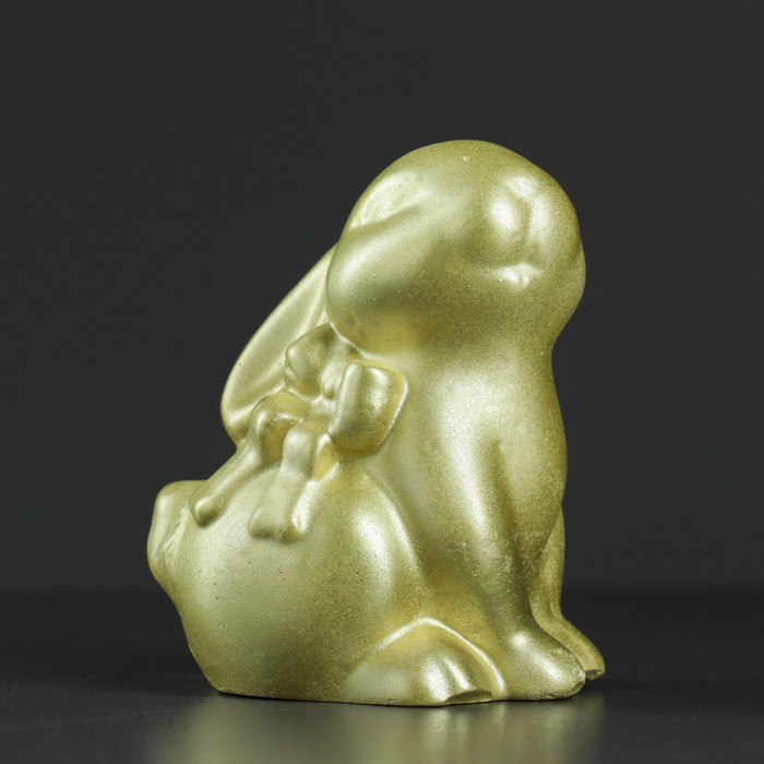Фигура "Модный кролик" золото 11х8,5 см 