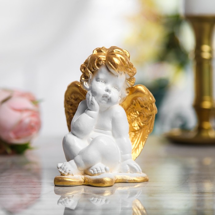 Сувенир-статуэтка средняя "Ангел сидящий" № 2 