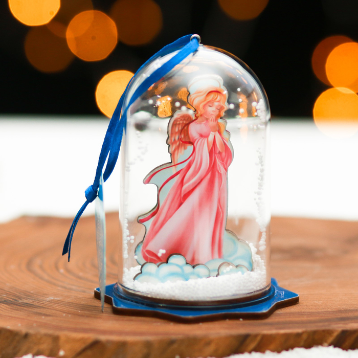 Сувенир рождественский со снегом «Ангел» 