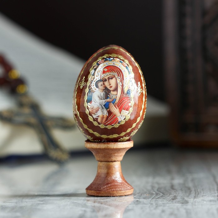 Яйцо сувенирное "Богоматерь Жировицкая", на подставке 