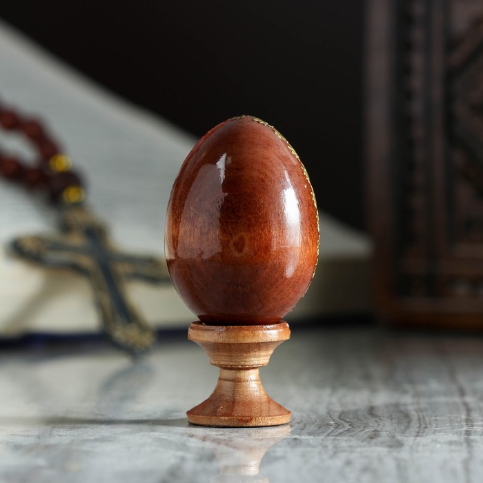 Яйцо сувенирное "Богоматерь Тихвинская", на подставке 